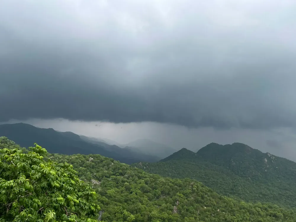Aravalli hills near Mount Abu, the final hill climb on the Udaipur to Mount Abu road trip in southern Rajasthan